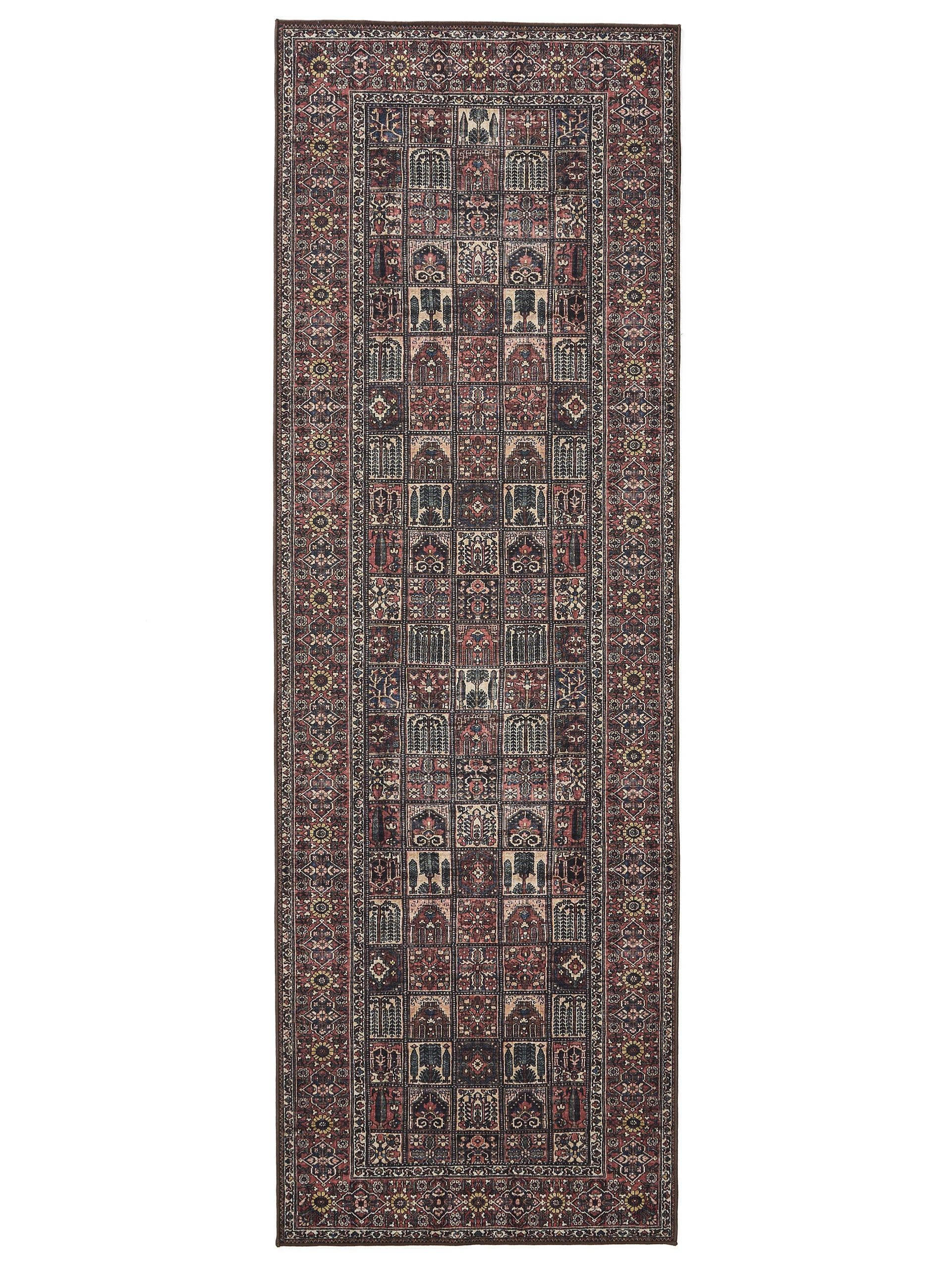 VINTAGE-LÄUFER George waschbar 80x240 cm - Rot/Multicolor, Kunststoff (80/240cm) - benuta