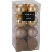CHRISTBAUMKUGEL Basic Gold 16er Set 6/6/6 cm Kunststoff - Goldfarben, Kunststoff (6/6/6cm) - Mondex
