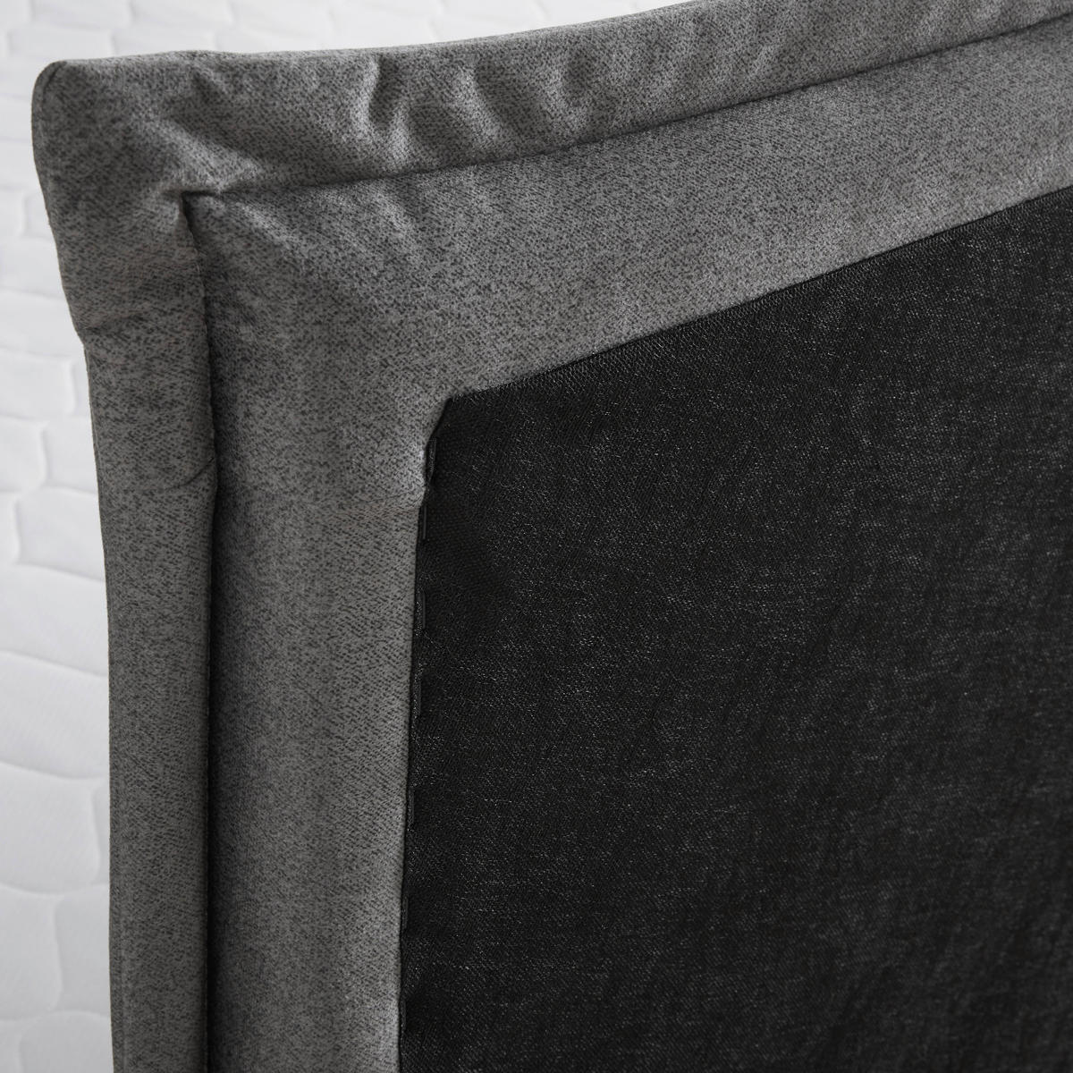 BOXSPRINGBETT Leonora Grau ca. 200 / 200 cm mit Topper - Grau, Holz - Bessagi Home