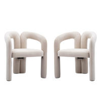 ESSZIMMERSTUHL 2er-Set aus Samt mit Metallbeinen - Beige, Textil (64/71/50.5cm)