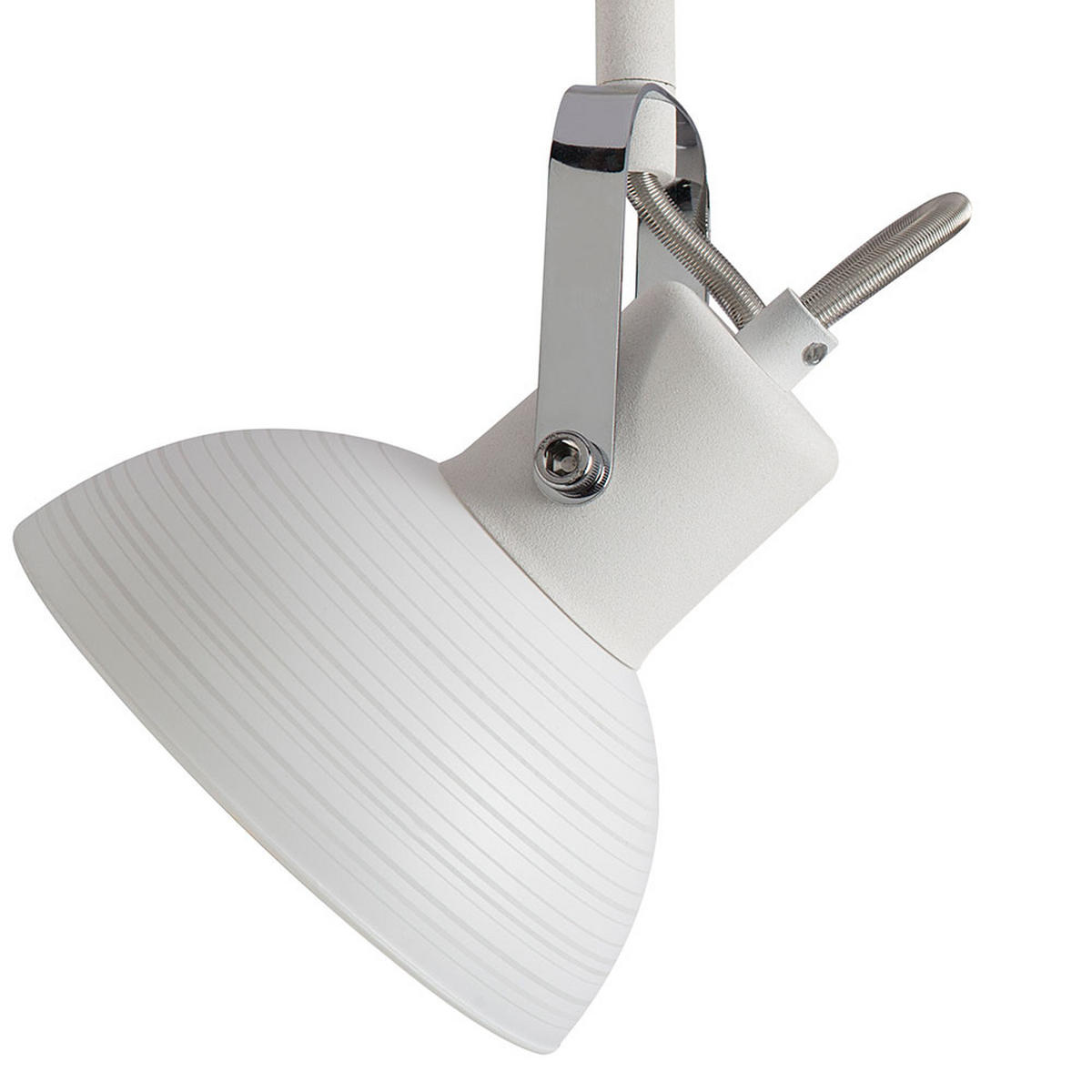 DECKENLEUCHTE Metall Chrom Weiß bewegliche Spots - Weiß, Metall (80/12.2/23cm) - Globo Lighting