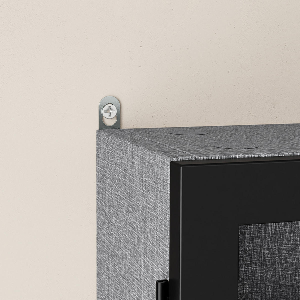 NÁSTENNÁ vitrína s dvomi dverami na výstavu modelov - farba javora, kožušina (80/60/12.2cm) - SoBuy