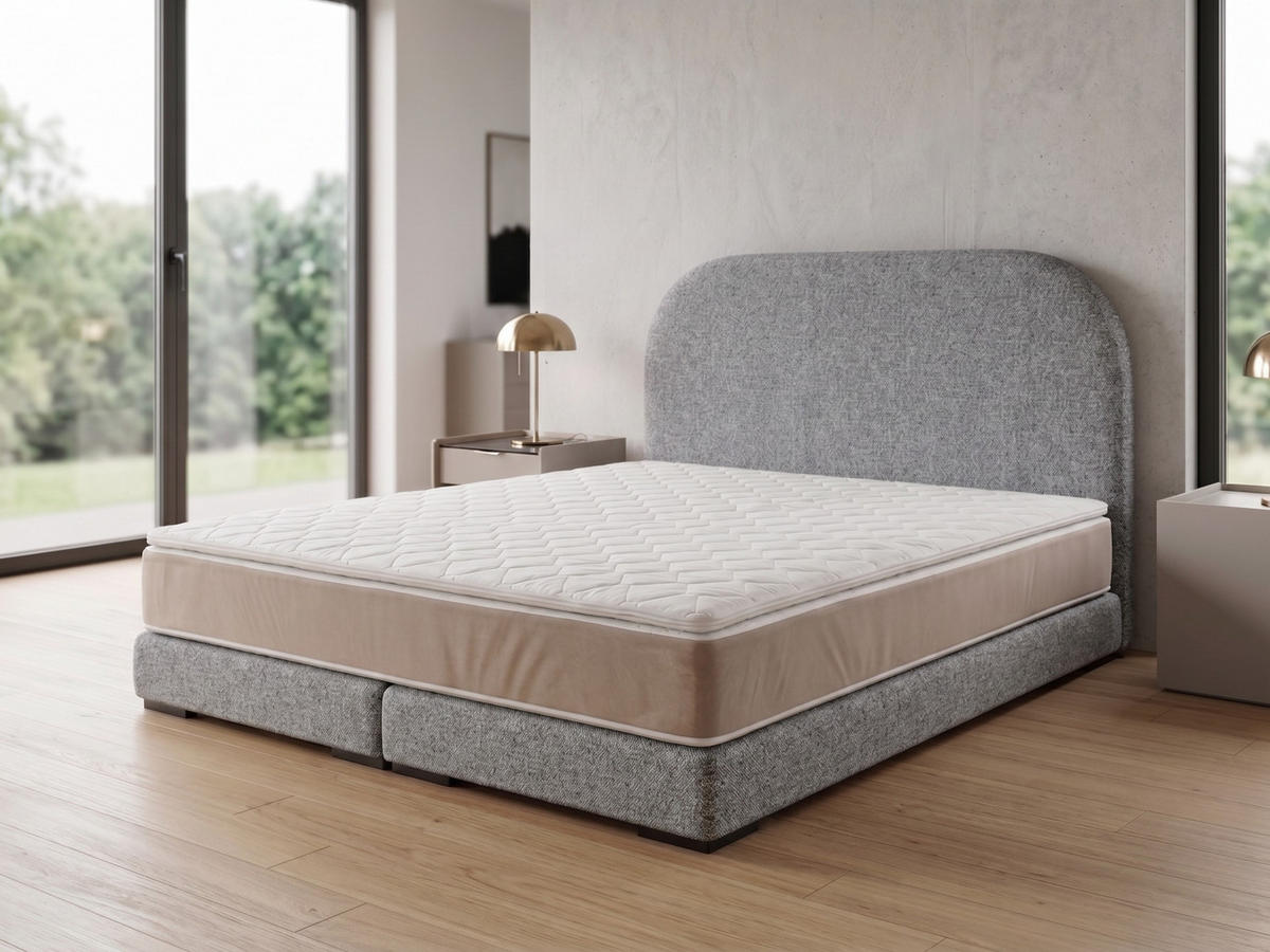POLSTERBETT LEON1 200x 200 cm Farbe: Dunkelgrau - Dunkelgrau, Textil (200/200cm) - A&J MöbelLand