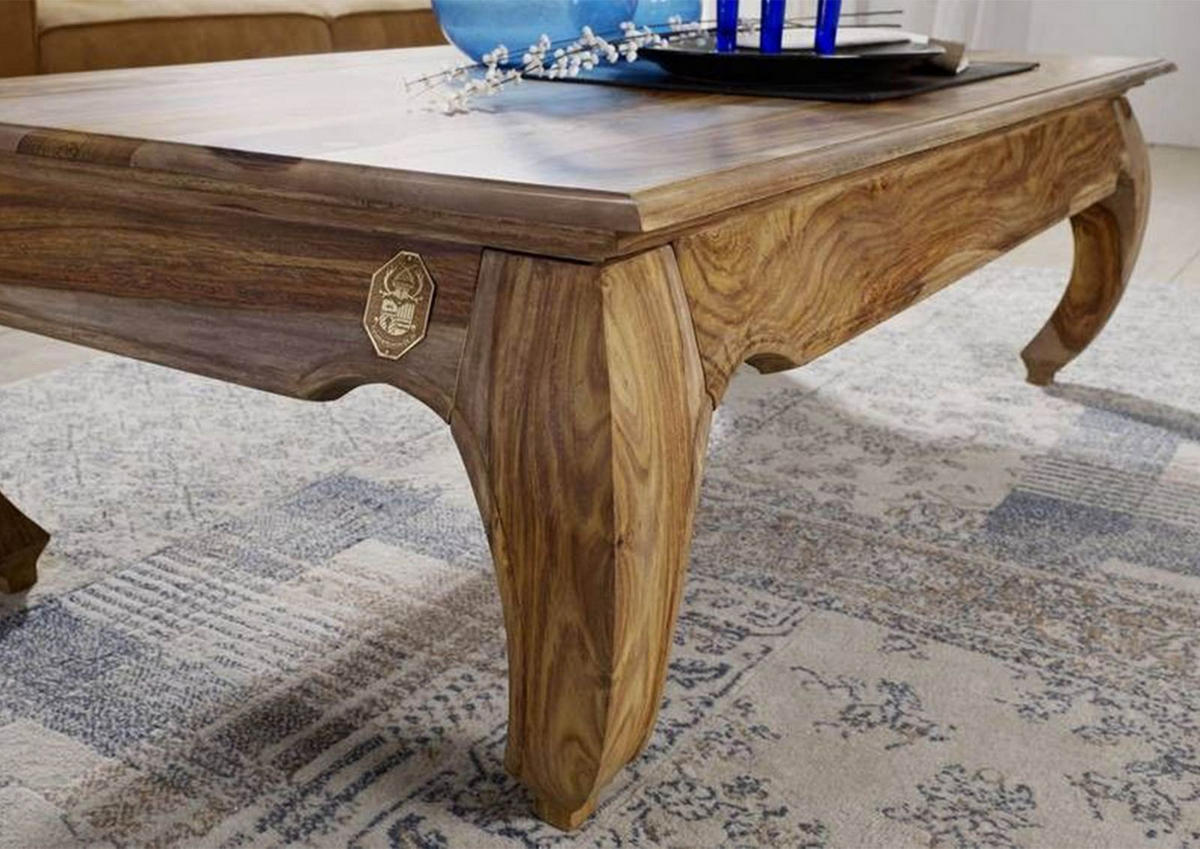 COUCHTISCH Sheesham 130x75x40 braun lackiert OPIUM #632 - Braun, Holz (130/75/41cm) - Massivmoebel24
