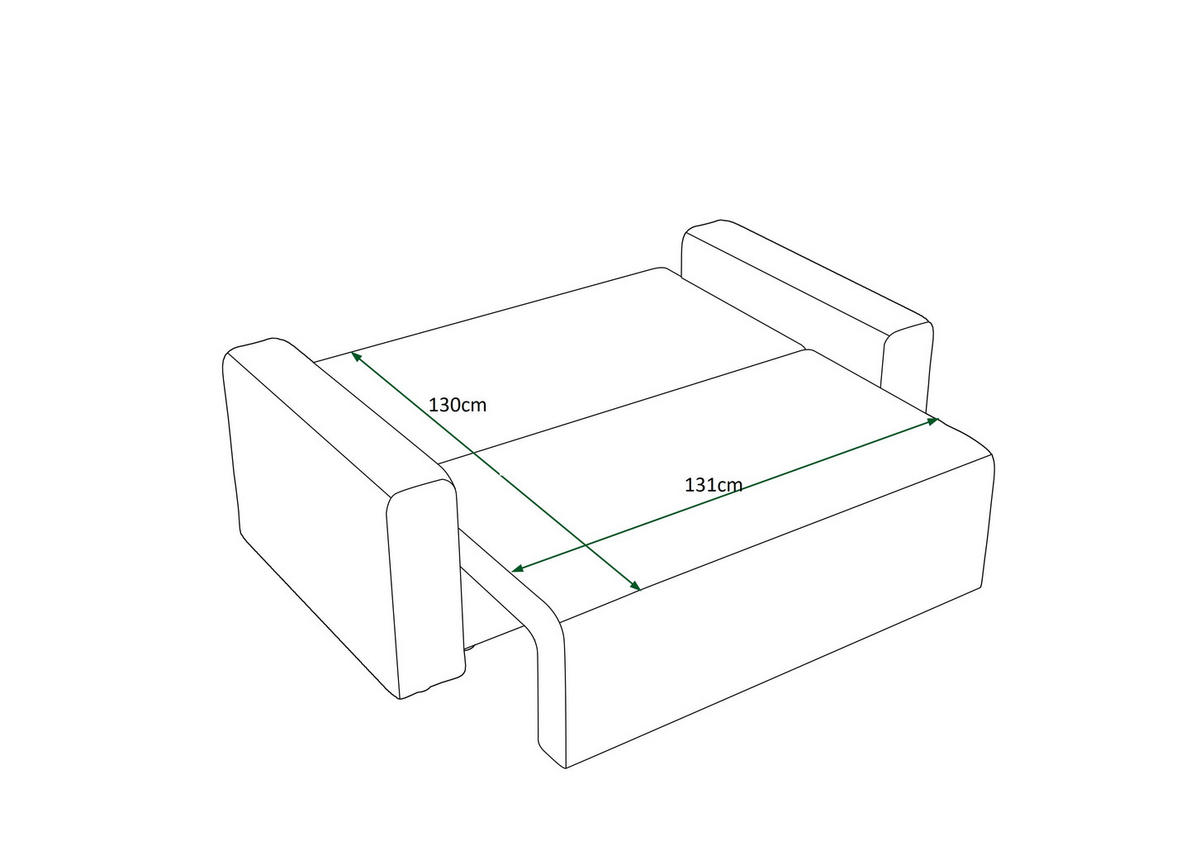 SOFA Mira mit Schlaffunktion - Creme, Textil (161/90/85cm) - SIMKAM Furniture