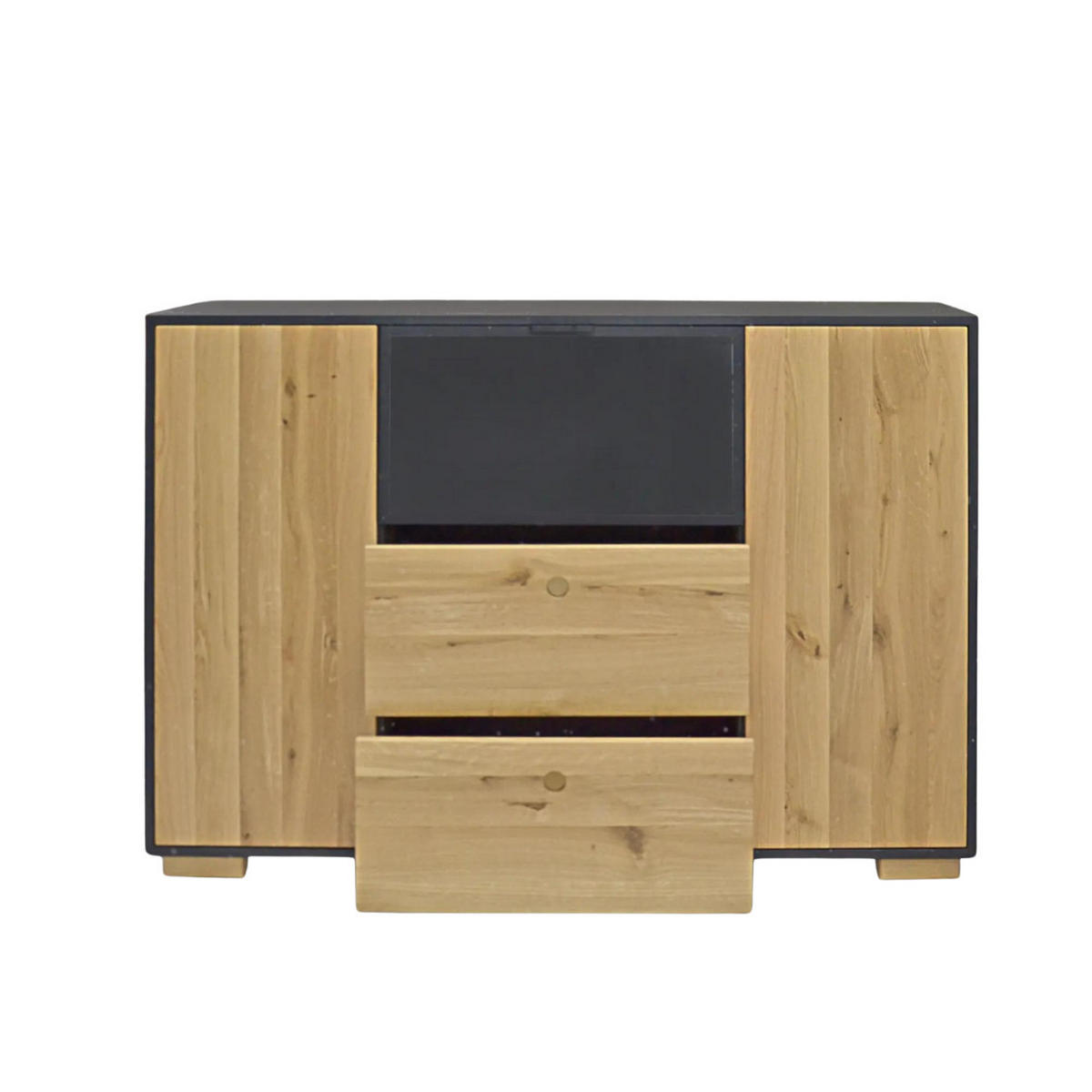 KOMMODE aus Massivholz mit Schubladen für das Wohnzimmer CARLA - Eichefarben, Holz (150/105/45cm) - Rawood Furniture