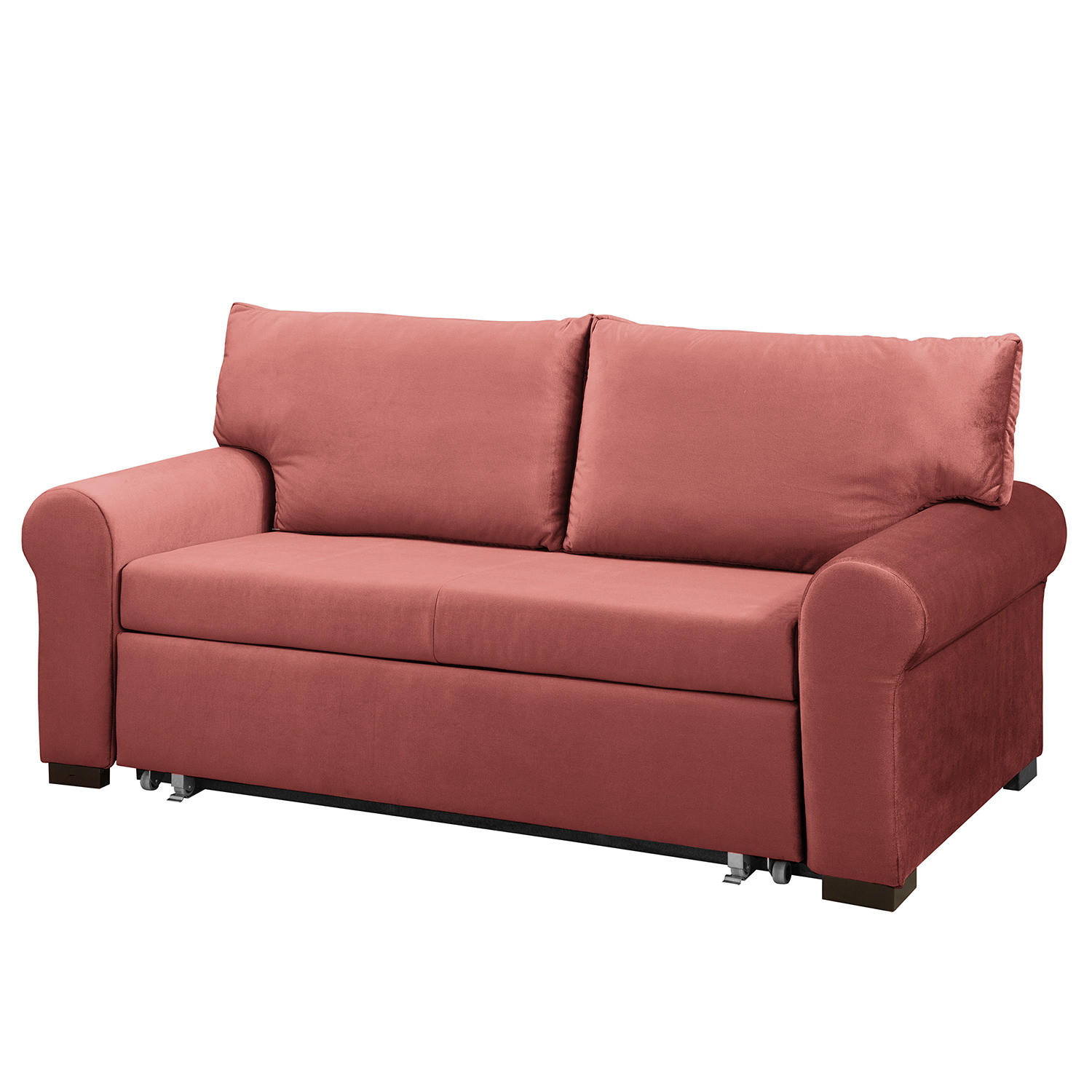 SCHLAFSOFA - Transparent/Altrosa, Birkenholz/Textil (185/95/90cm) - home24