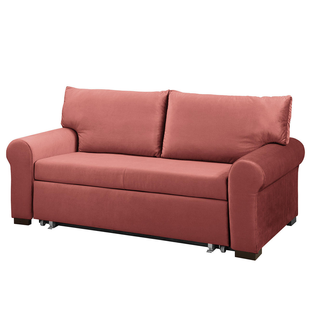 SCHLAFSOFA - Transparent/Altrosa, Birkenholz/Textil (185/95/90cm) - home24