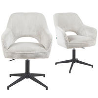 BÜROSTUHL Mika-Bryn - Hellgrau/Schwarz, Textil/Metall (60/84/65cm) - DUBI Möbel