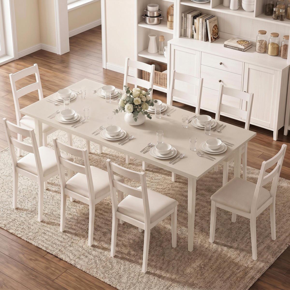 ESSTISCH Creme 180/90/76 cm - Creme, Holz/Holzwerkstoff (180/90/76cm) - PANGIVO