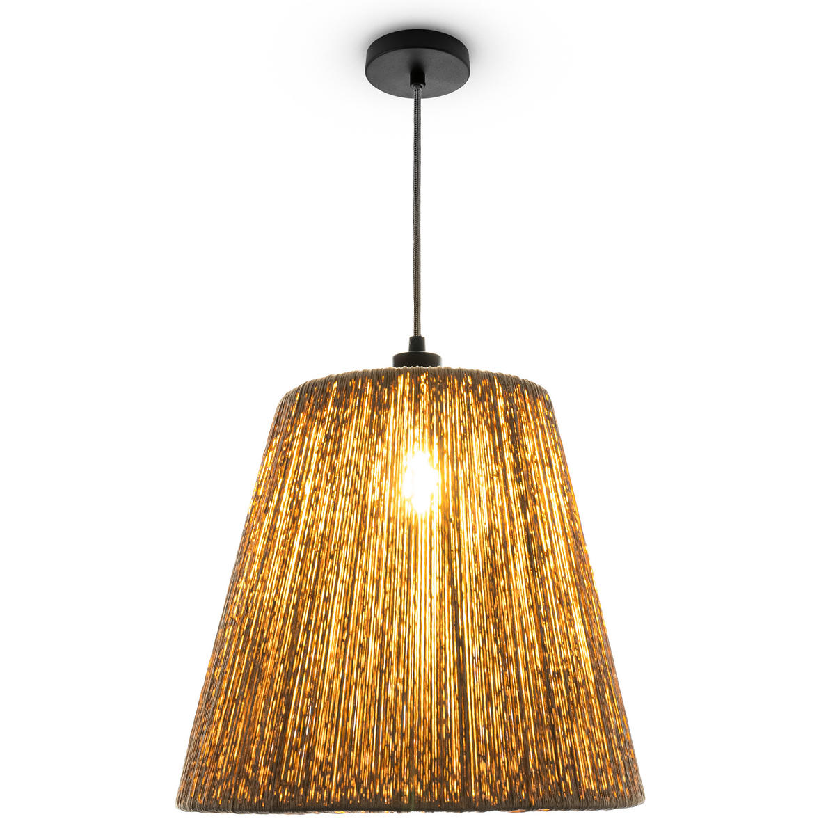 PENDELLEUCHTE Vorgu - Beige/Schwarz, Metall (38/38/35cm) - Paco Home