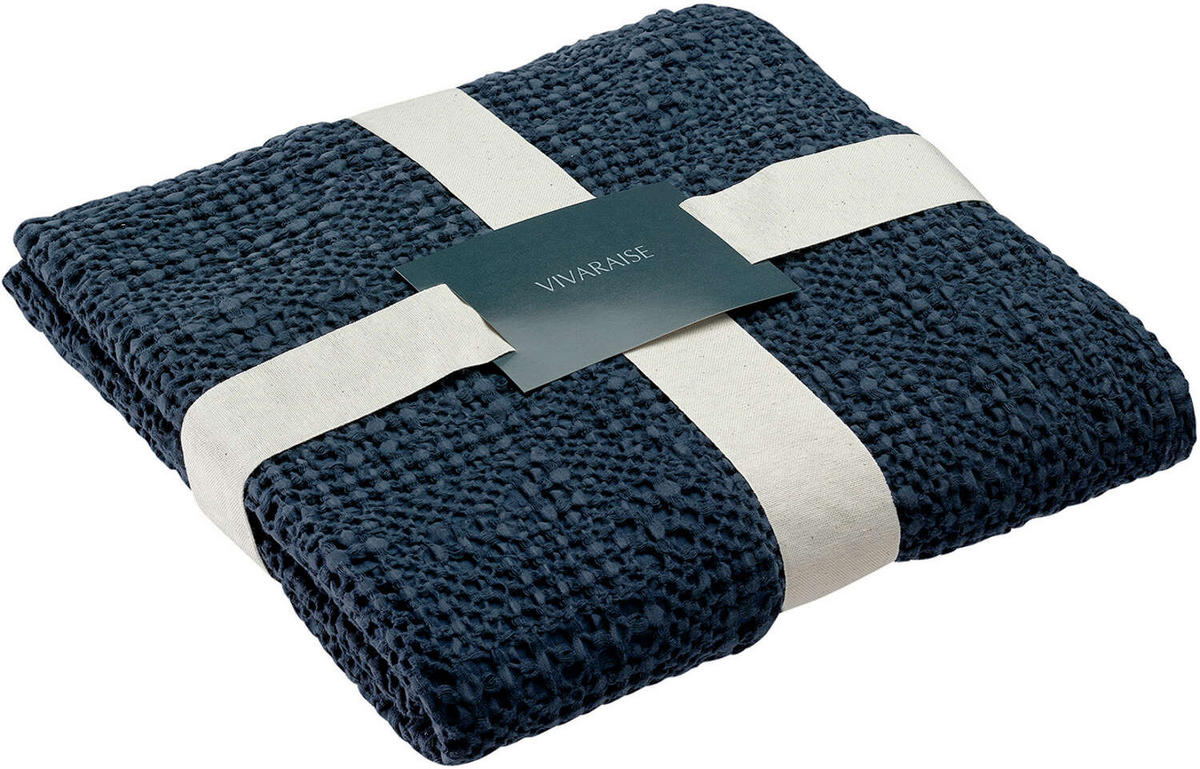 PLAID Tana perlweiß 140 x 200 cm - Hellgrau, Textil (140/200cm) - Vivaraise