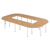 KONFERENZTISCH-SETS Serie-K 240/400/74 cm in Wildeiche - Wildeiche, Holzwerkstoff (240/400/74cm) - bümö