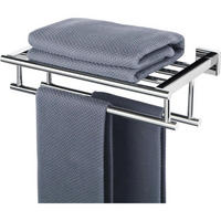 HANDTUCHHALTER mit Ablage 40 cm Edelstahl poliert - Grau, Metall (20/13/40cm)