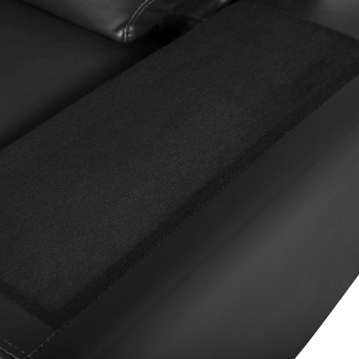 2-SITZER-SOFA Kunstleder Schwarz Vogar - Schwarz, Kunststoff/Textil (156/90/74cm) - Beliani