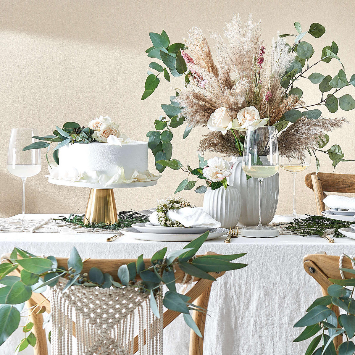 VASE (4er Set) Liv - Weiß, Keramik (13cm) - Butlers