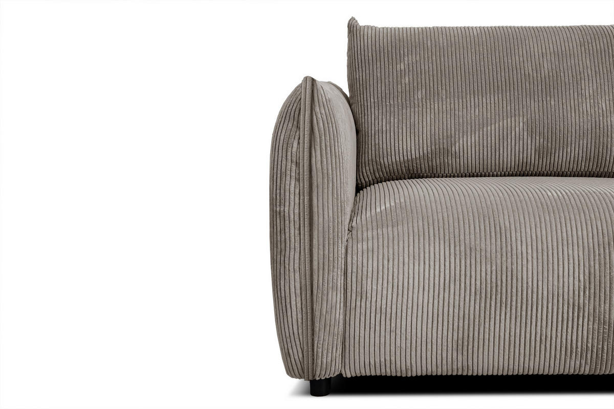 ECKSOFA TAUER 5-Sitzer, taupe - Taupe/Schwarz, Holzwerkstoff/Kunststoff (292/174cm) - Courtois Laville