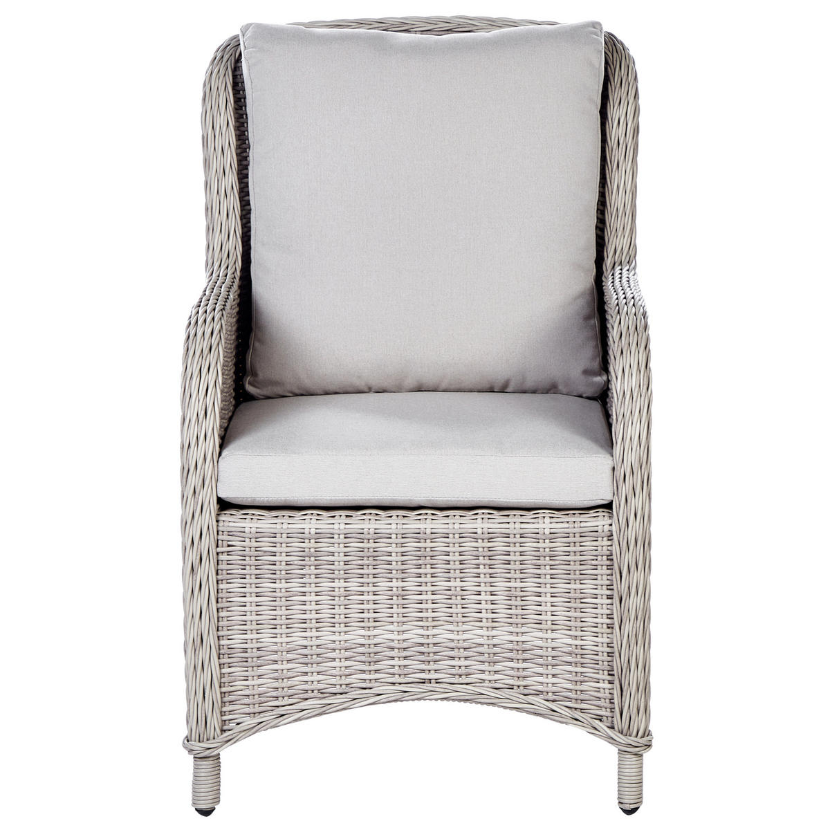 GARTENSTUHL 2er-Set Taupe Cascais - Beige/Grau, Kunststoff (60/96/73cm) - Beliani