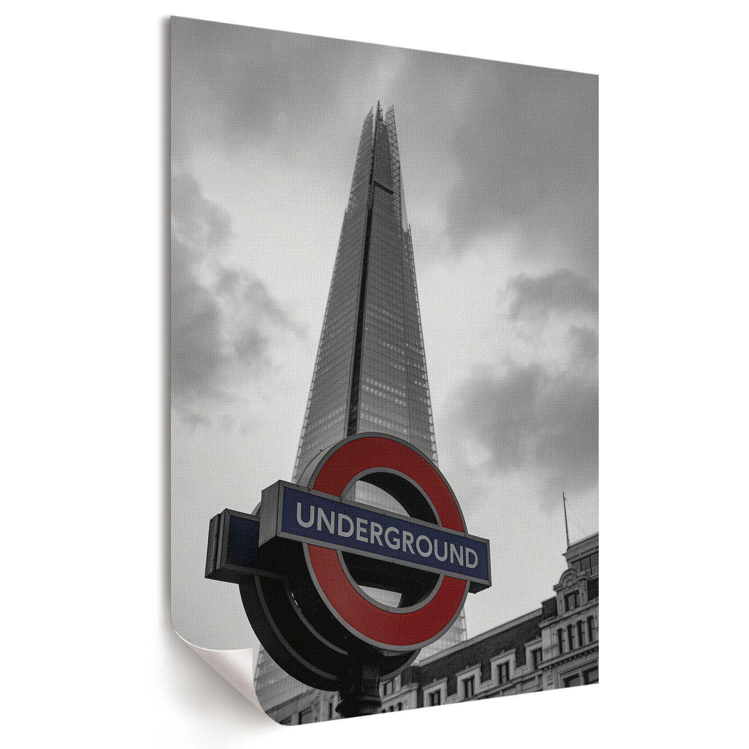 POSTER - 42x59 cm - Kateko - Londoner U-Bahn - Grau, Textil (42/59/0.1cm) - TULUP