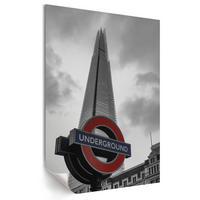POSTER - 59x84 cm - Kateko - Londoner U-Bahn - Grau, Textil (59/84/0.1cm) - TULUP