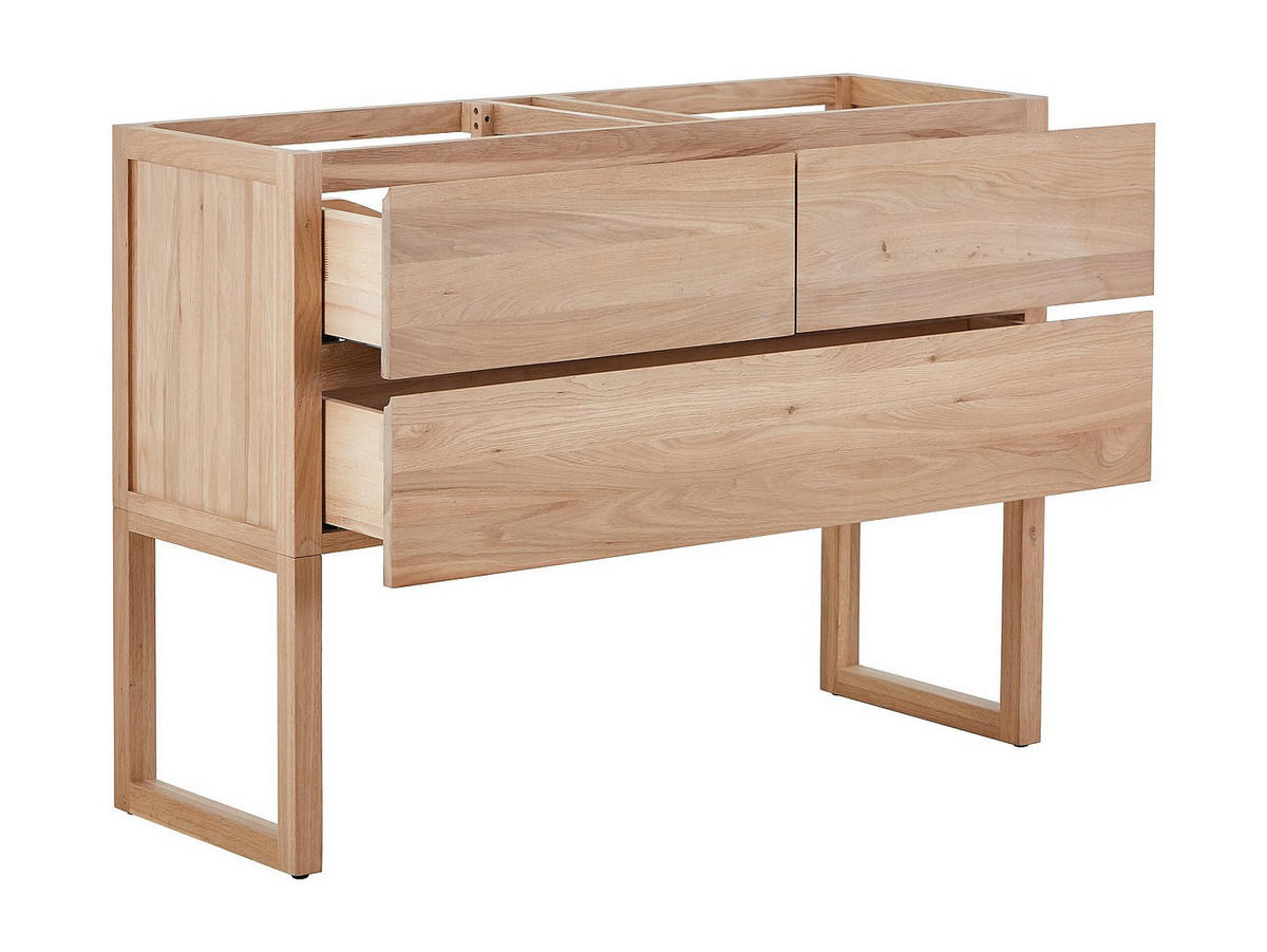 WASCHBECKENUNTERSCHRANK - 120 cmcm x 45 cmcm - Holz, Platte - Naturfarben Hell - TARELO - Naturfarben, Holz (120/88/45cm) - Vente-Unique