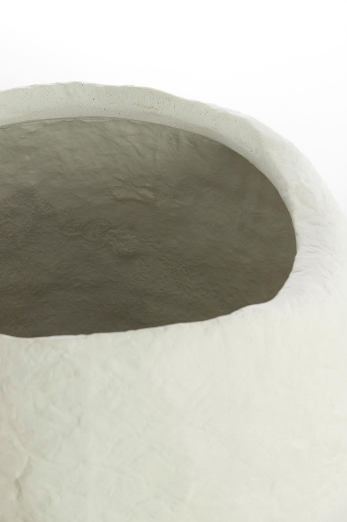 VASE Tingri Weiß Ø39/58 cm - Weiß, Stein (58cm) - Light & Living