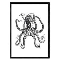 POSTER Pulpo A4 Rahmenlos - Klar, Papier (29.7/5/21cm) - Nacnic