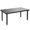 POLY-RATTAN-GARTENTISCH rechteck Anthrazit - Anthrazit, Kunststoff (90/160/74cm) - MCW