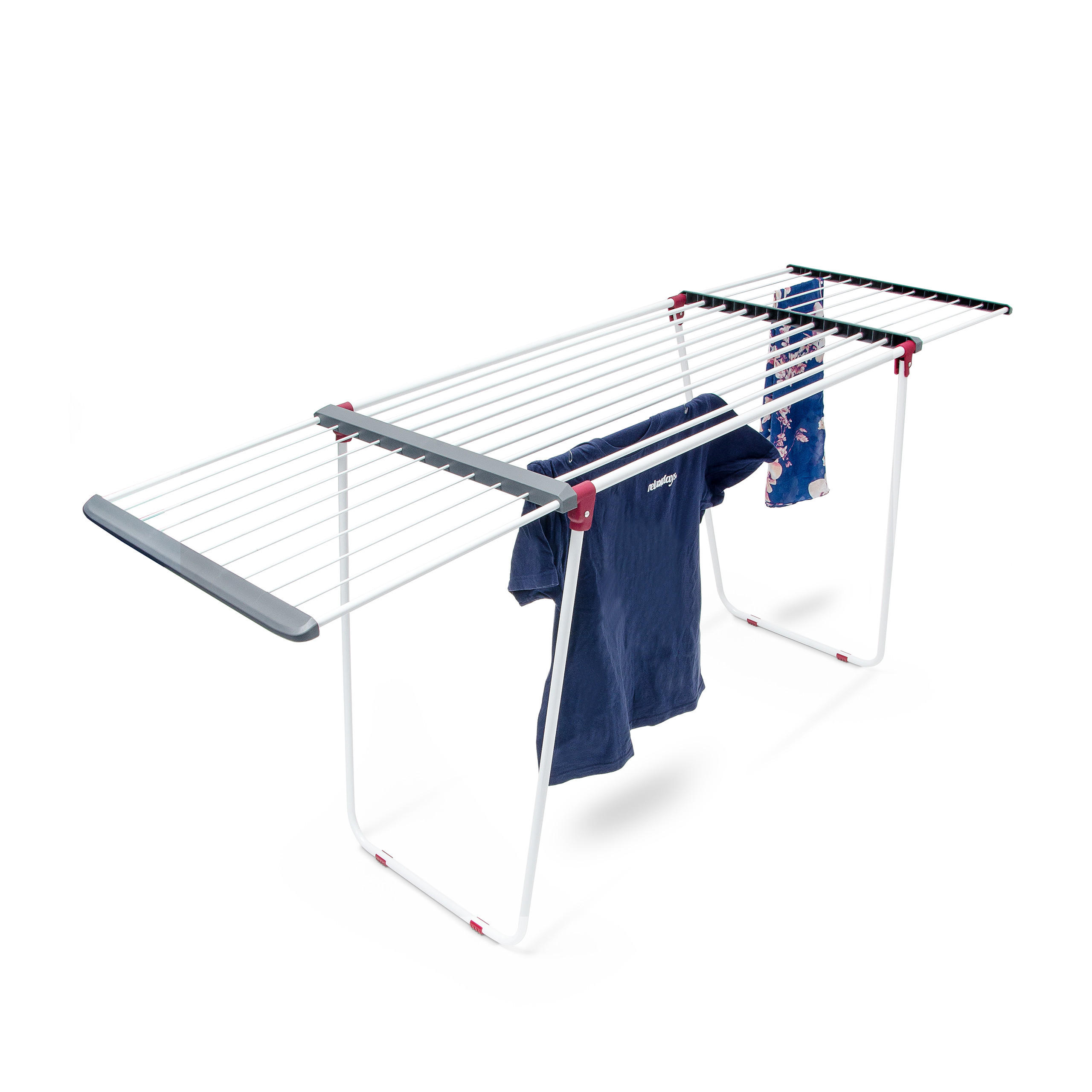 TROCKENSTÄNDER - Weiß, Kunststoff/Textil (199/91/63cm) - Relaxdays