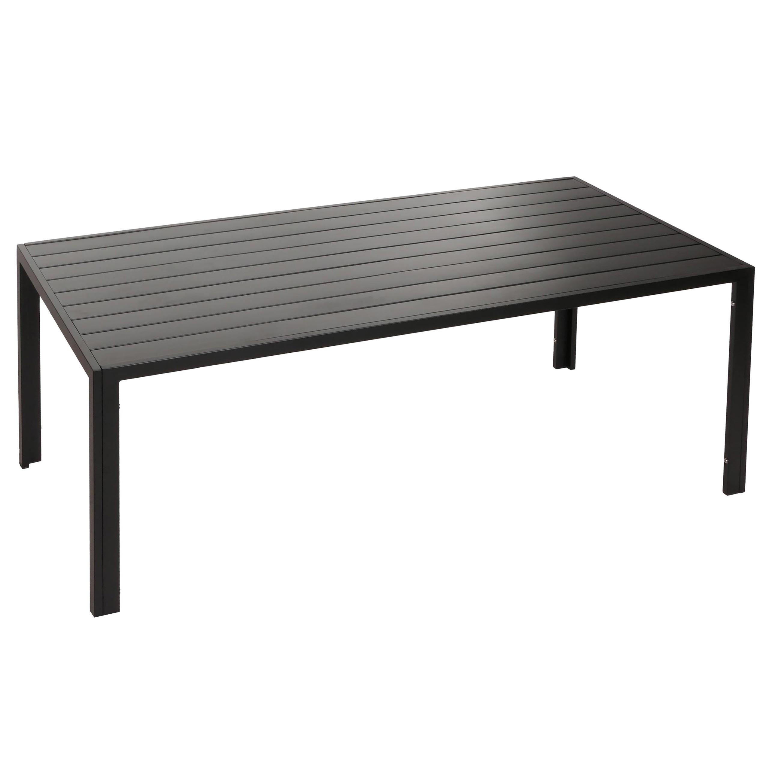 ALU-ESSTISCH rechteck Anthrazit - Anthrazit, Metall (80/180/73cm) - MCW