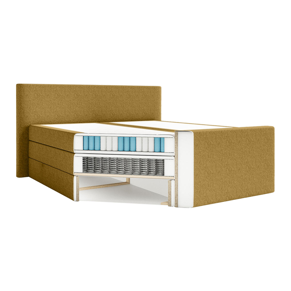 BOXSPRINGBETT VELIPOJA EASY CLEAN 160x200 cm, Dunkelorange - Dunkelorange, Textil (160/200cm) - Fedve
