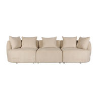 SOFA 4,5-SITZER Rocca Latte/ Beige - Creme, Textil (250/83/92cm) - Dutchbone
