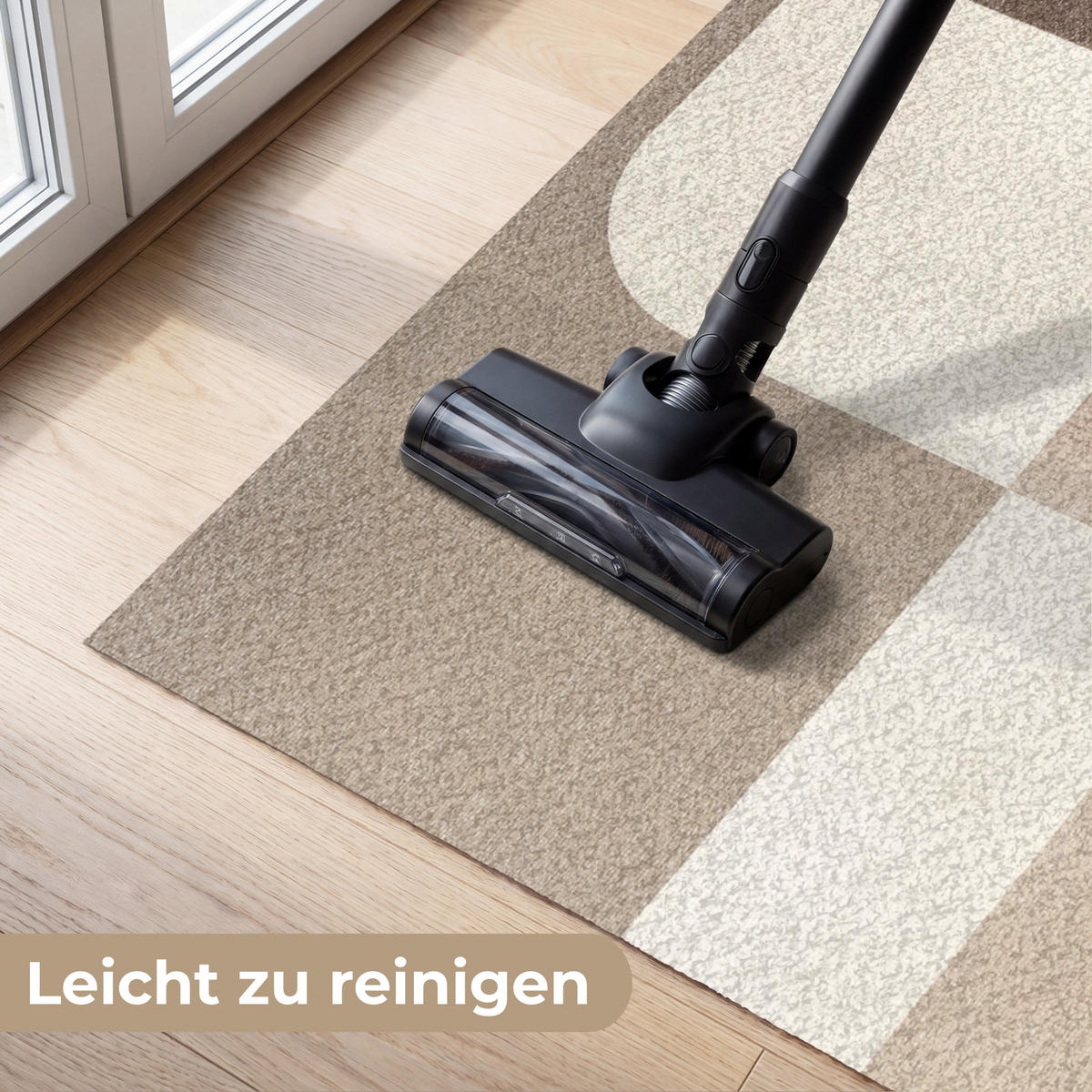 FUSSMATTE Geometrisch - Gewebte Struktur - Modern Fußabtreter 150x90 cm - Beige, Kunststoff (150/90cm) - MuchoWow