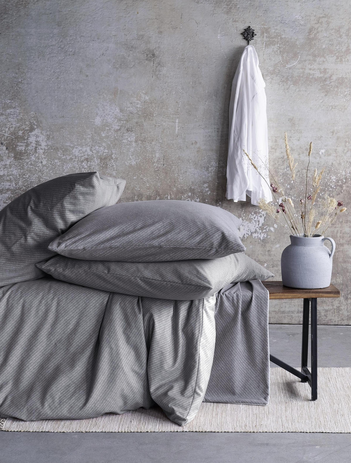 BETTWÄSCHE Biber 140/200 cm  - Grau, KONVENTIONELL, Textil (140/200cm) - Irisette