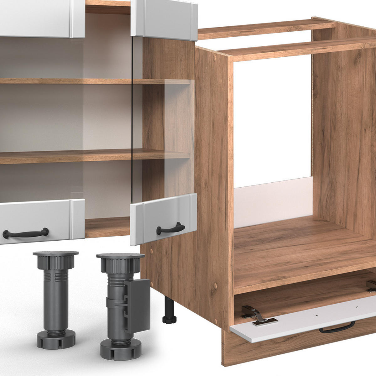 Honigeiche/Weiß, Holzwerkstoff (355/81.6/60cm) - Vicco