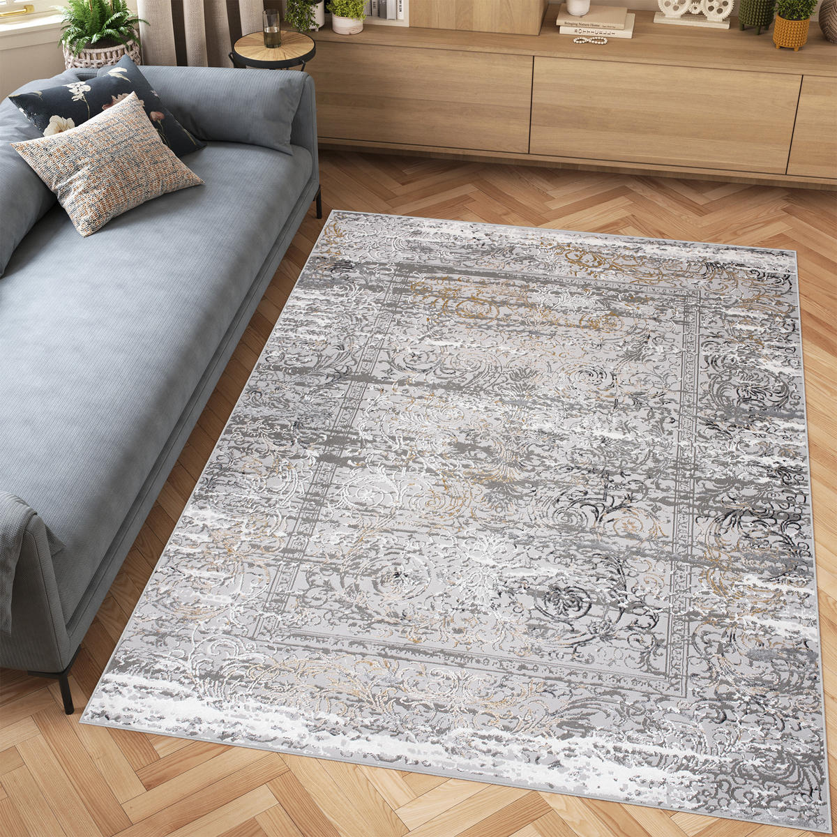 TEPPICH HERA Grau 80/150 cm - Grau, Textil (80/150cm) - Tapiso