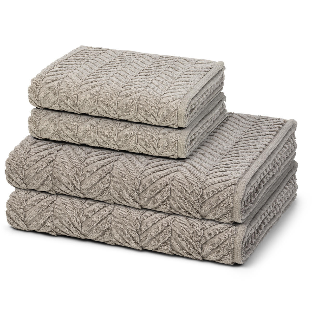 FROTTIERSET Sensual Skin Zopf 4-teilig - Braun, Textil (50/100cm) - Ross