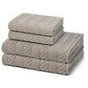 FROTTIERSET Sensual Skin Zopf 4-teilig - Braun, Textil (50/100cm) - Ross