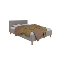POLSTERBETT ALMORE 140x200cm Elegantes Polsterbett für modernen Wohnstil , Taschenfederkernmatratze LIORA(19cm), stahl - Dunkelgrau, Holz (140/200cm) - Panda Möbel