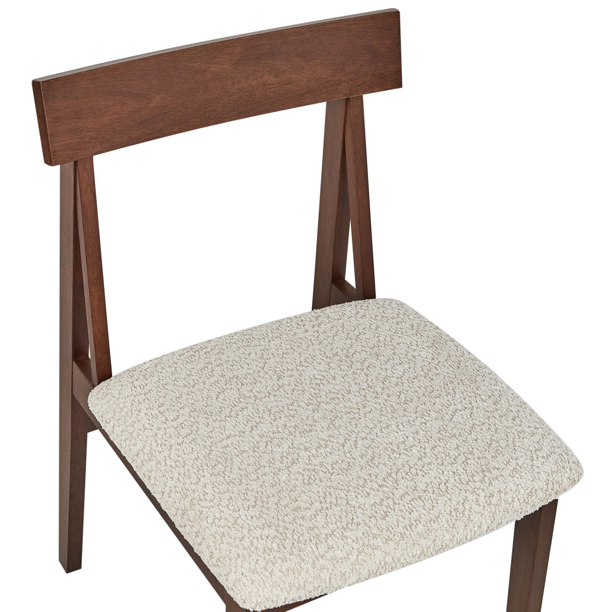 ESSZIMMERSTUHL 2er Set Holz Braun/Beige Isle - Beige/Braun, Holz (45/82/55cm) - Beliani