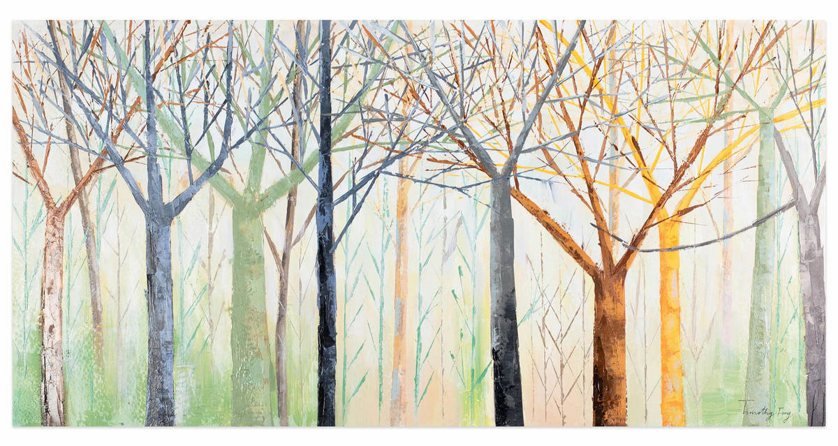 ÖLGEMÄLDE 140/70 cm - Multicolor/Grün, Holz/Textil (2.2/70cm) - KUNSTLOFT