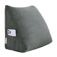 RÜCKENKISSEN für Bett Kord Grau 45 cm - Grau, Textil (35/45cm) - Vercart