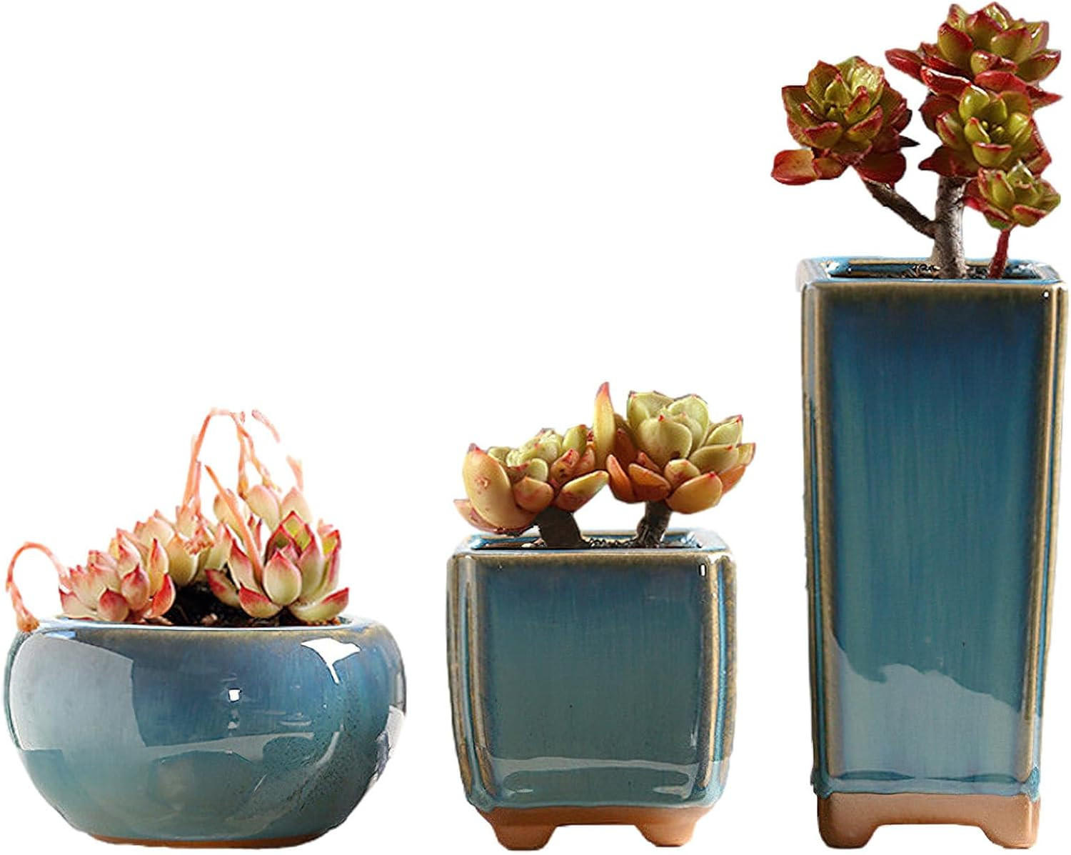 VASE 5,5 x 5,5 x 12,5 cm Keramik - Blau, Keramik (6cm) - LIBRATON