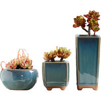 VASE 5,5 x 5,5 x 12,5 cm Keramik - Blau, Keramik (6cm) - LIBRATON