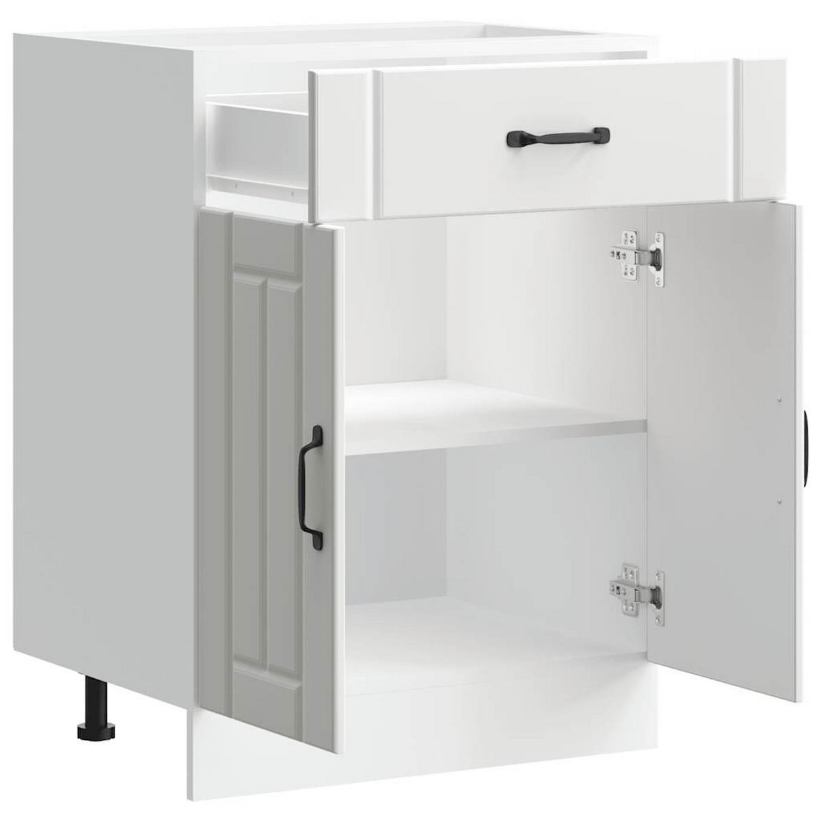 KÜCHENUNTERSCHRANK Lucca mit 2 Türen, 1 Schublade 60/46/81,5 cm aus Holzwerkstoff Weiß - Weiß, Holz (60/81.5/46cm) - vidaXL