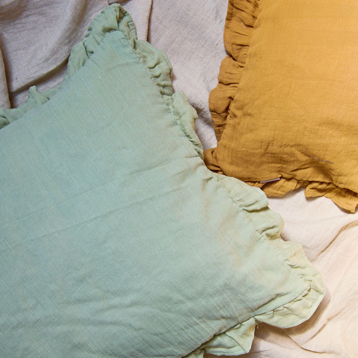 KOPFKISSENBEZUG Elin Pistazie 45/45 cm - Grün, Textil (45/45cm) - Homla