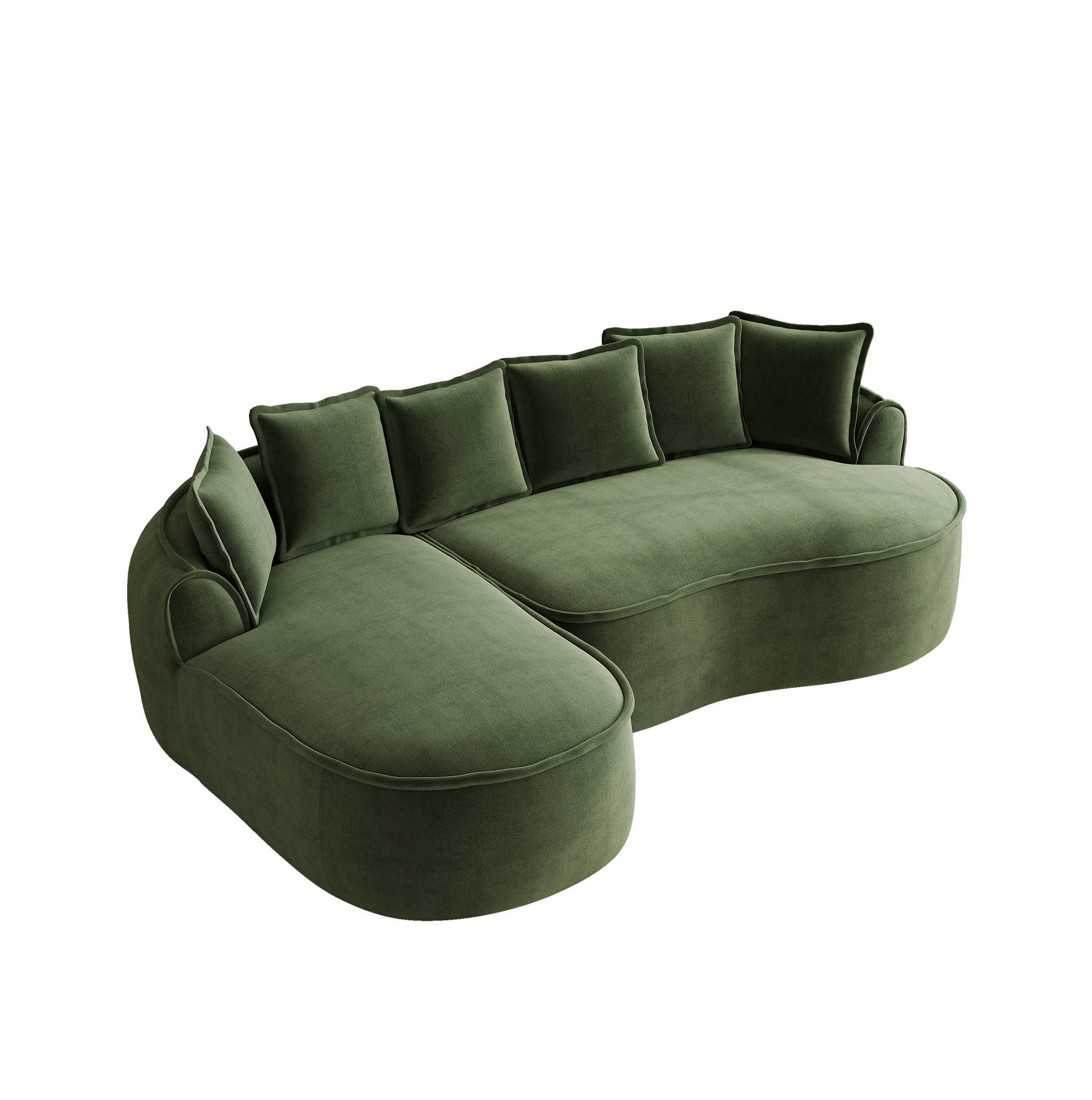 Okwish Ecksofa Grün 252x164 cm