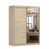 SCHIEBETÜRENSCHRANK - Beni 05 Classic (Sonoma) - Sonoma Eiche, Holzwerkstoff/Metall (150/200/61cm) - Möblo