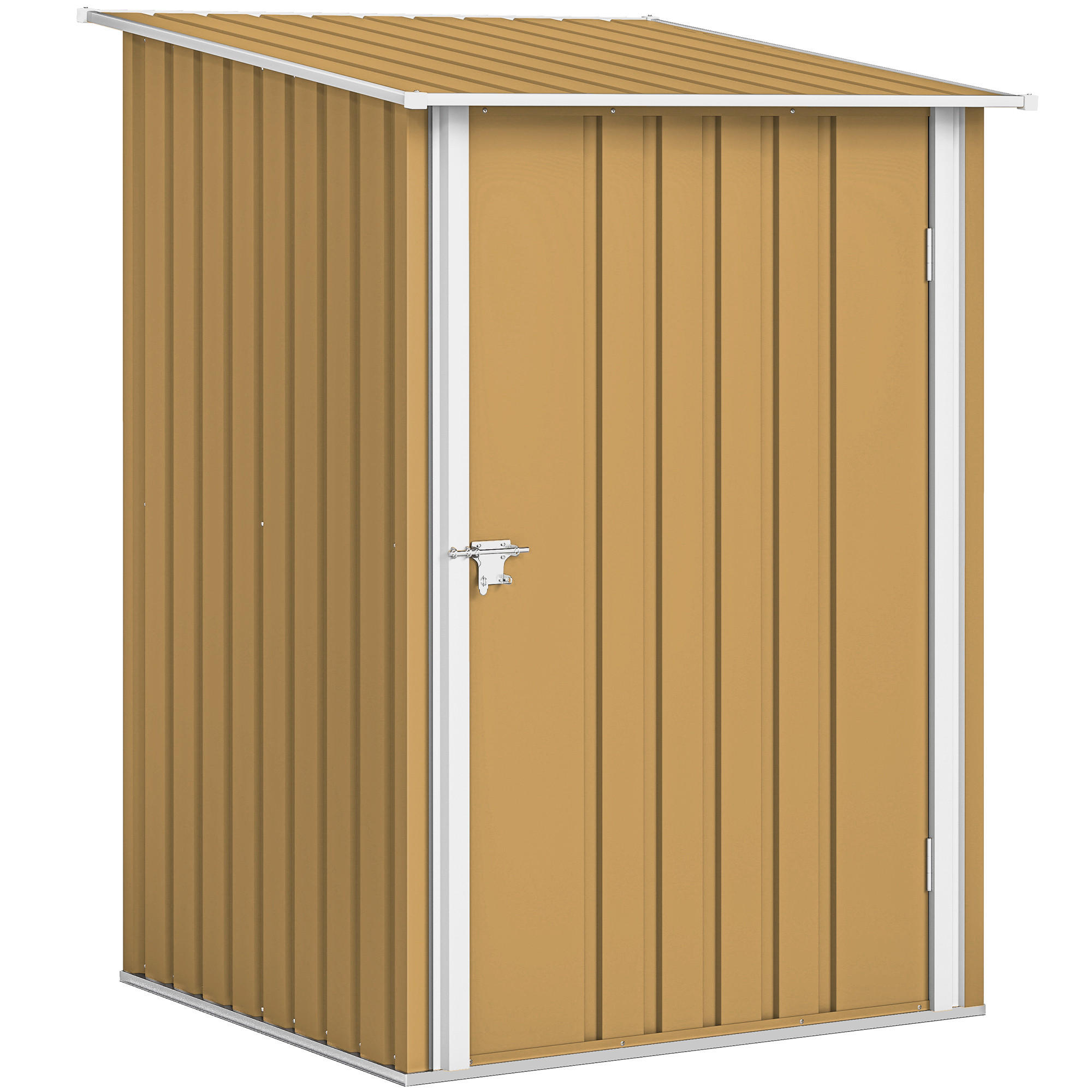 GARTENHAUS aus verzinktem Stahl mit Flügeltür, , gelb 100 x 104 x 160 cm - Gelb, Metall (100/160/104cm) - Vallsero