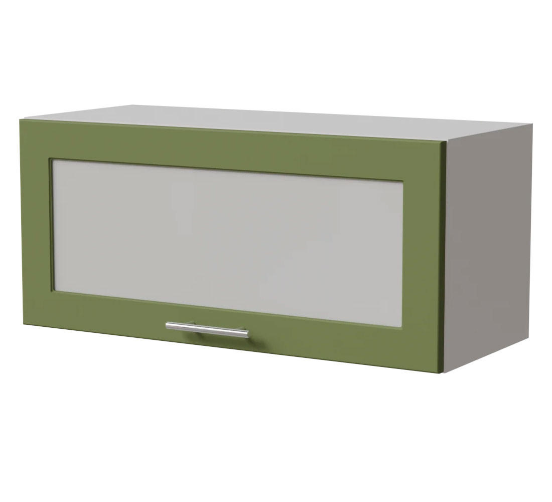 KLAPPHÄNGESCHRANK Brerra W4BS/80 WKF Weiß / RAL 6025 farngrün Matt 80 / 32,5 / 36cm - Weiß/Grün, Holz/Holzwerkstoff (80/36/32.5cm) - Feldmann-Wohnen